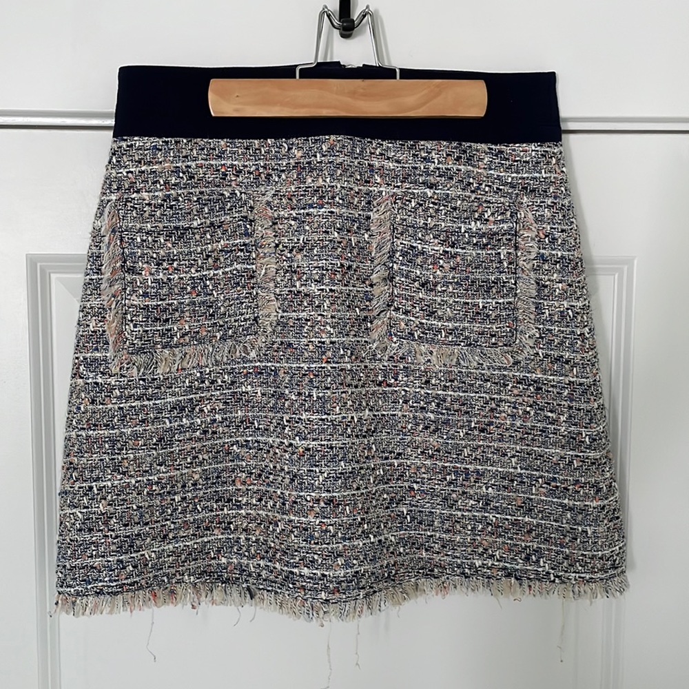 J. Crew tweed mini skirt.